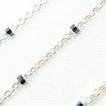 Load image into Gallery viewer, Sterling Silver Satellite Black Cube Chains