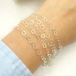 Load image into Gallery viewer, 925 Sterling Silver Flat Oval Link Chain
