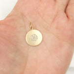 Load image into Gallery viewer, Gold Diamond Circle Charm