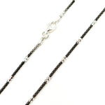 Load image into Gallery viewer, Rhodium Sterling Silver Popcorn Satellite Necklaces