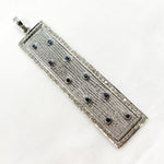 Load image into Gallery viewer, DP152. Diamond Sterling Silver Rectangle Pendant with Gemstone