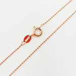 Load image into Gallery viewer, Shop Rose Gold Pated Sterling Silver Ball Necklace