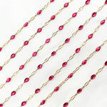 Load image into Gallery viewer, Shop Gold Filled Wine Color Enamel Chain