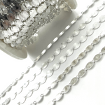 Load image into Gallery viewer, V164SS. Sterling Silver Textured Oval Link Chain