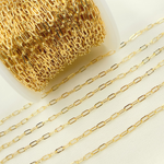 Load image into Gallery viewer, 14K Gold Filled Paperclip Flat Chain. 2505FGF
