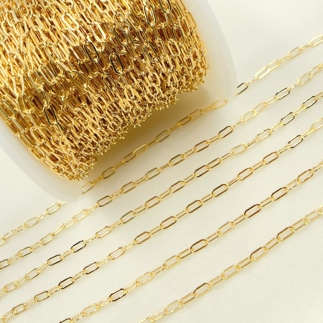 14K Gold Filled Paperclip Flat Chain. 2505FGF
