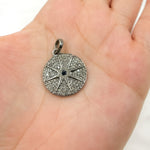 Load image into Gallery viewer, DP601. Diamond Silver Star Pendant with Gemstone