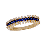 Load image into Gallery viewer, Shop Now 14K Solid Gold Diamond and Gemstone Ring