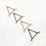 Load image into Gallery viewer, DC265. Diamond Sterling Silver Triangle Connector