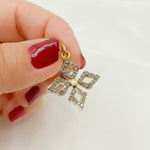 Load image into Gallery viewer, DC945. Diamond & Sterling Silver Flower Pendant with Gemstone