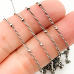 Load image into Gallery viewer, Oxidized Sterling Silver Satellite Chain