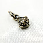 Load image into Gallery viewer, Diamond Sterling Silver Square Charm