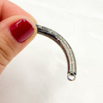 Load image into Gallery viewer, Diamond Sterling Silver Long Tube Connector