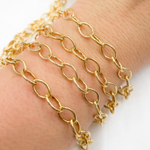 Load image into Gallery viewer, Gold Plated 925 Sterling Silver Smooth Hollow Oval Links