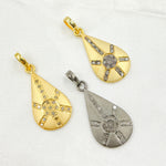 Load image into Gallery viewer, DP547. Diamond Sterling Silver Drop Star Pendant