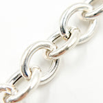 Load image into Gallery viewer, Silver Smooth Oval Cable Link Chain