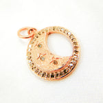 Load image into Gallery viewer, DC074. Diamond Sterling Silver Round Moon and Star Pendant