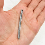 Load image into Gallery viewer, DC181. Diamond & Sterling Silver Long Bar Connector