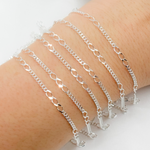 Load image into Gallery viewer, Sterling Silver 3 Links Long and Curb Chain in Between