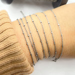 Load image into Gallery viewer, Oxidized Sterling Silver Satellite Chains