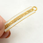 Load image into Gallery viewer, Shop Diamond Sterling Silver Rectangle Enamel Connectors