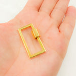 Load image into Gallery viewer, DC772. Sterling Silver Rectangle Screw Clasp