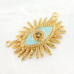 Load image into Gallery viewer, Buy Now Diamond Sterling Silver Eye Enamel Pendant with Gemstone