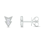 Load image into Gallery viewer, EFA54267. 14K Solid Gold Diamond Arrow Studs