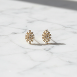 Load image into Gallery viewer, ER421158. 14k Solid Yellow Gold Oval Diamond Studs