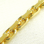 Load image into Gallery viewer, 14K Solid Yellow Gold Diamond Cut Box Link Chain