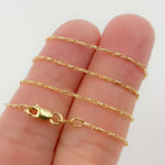 Load image into Gallery viewer, Gold Diamond Cut Bar Chain