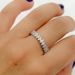 Load image into Gallery viewer, 14k Solid White Gold Diamond Ring.
