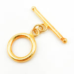 Load image into Gallery viewer, Gold Plated Sterling Silver Toggle Clasp