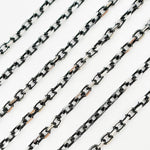 Load image into Gallery viewer, Black Rhodium Sterling Silver Diamond Cut Box Chain