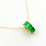 Load image into Gallery viewer, Buy Gold Baguette Shape Natural Gemstone Slider