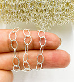 Load image into Gallery viewer, Sterling Silver Hammered Oval Shape Chains