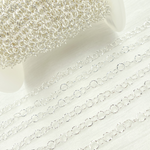 Load image into Gallery viewer, Silver Hammered Circle Chain