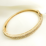 Load image into Gallery viewer, KG87. 14K Solid Gold Diamond Bangle