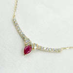 Load image into Gallery viewer, NT404446. 14K Solid Gold Diamond and Gemstone Necklace