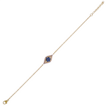 Load image into Gallery viewer, Diamond and Blue Sapphire Eye Bracelets