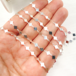Load image into Gallery viewer, 925 Sterling Silver Diamond Shape Square Link Chain