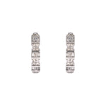 Load image into Gallery viewer, EHD57621. 14k Solid Gold Diamond Hoop Earrings