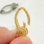 Load image into Gallery viewer, DC648. Diamond & Sterling Silver Oval Trigger Clasp