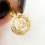 Load image into Gallery viewer, Diamond Sterling Silver Round Triangle Charm