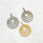 Load image into Gallery viewer, DP411. Diamond Sterling Silver Round Gradient Pendant