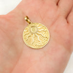 Load image into Gallery viewer, Silver Round Sun Pendant