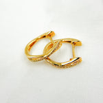 Load image into Gallery viewer, EHB56557. 14K Solid Gold Diamond Oval Hoops