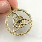 Load image into Gallery viewer, Buy Now Diamond Sterling Silver Round Celtic Trinity Knot Pendant with Gemstone