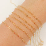 Load image into Gallery viewer, 14K Gold Filled Flat Heart Link Chain