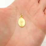 Load image into Gallery viewer, Silver Oval Star Charm